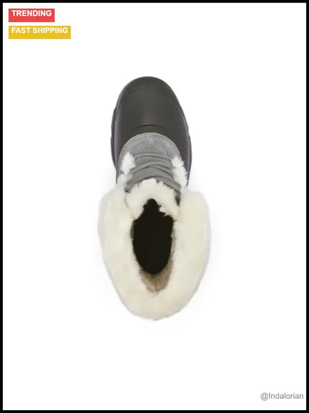 Waterproof Suede Snow Boots with Faux Fur Cuff, 200g Insulation, Lace-Up